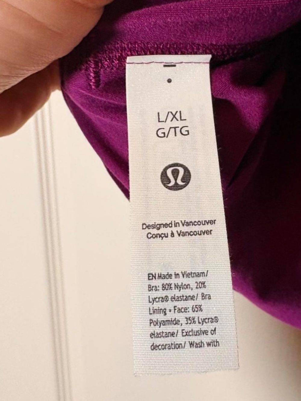 Lululemon Bend This Ribbed Scoop and Square Bra *Light Support, A-C Cups NWT L/X - Picture 4 of 4